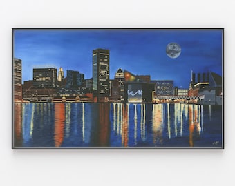 Baltimore, MD Inner Harbor | Original Art | Oil Painting