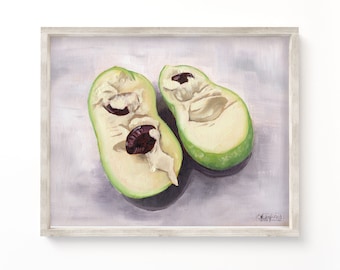 Two Pawpaws | Original Oil Artwork | Art Print