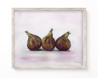 Three Little Figs | Original Oil Artwork | Art Print