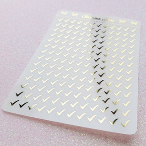 Foiled Clear Tick Planner Sticker, Durchsichtige Sticker, Planer Sticker, Planer Aufkleber, Planer Sticker, Aufkleber für Planer, Sticker für Planer und Planer