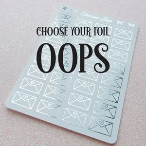 Pegatinas para planificador con íconos de sobres laminados OOPS, íconos de correo feliz blancos o transparentes, íconos de correo y cartas, viaje a la oficina de correos, envío de correo, imperfecto RS090