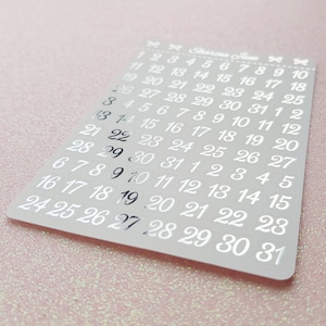 Foiled Date Cover Numbers - Foil Planner Stickers, Date Dots, Date Stickers, Number Stickers, Calendar Stickers, RS074