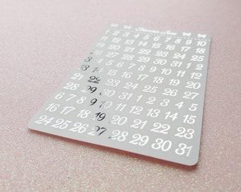 Foiled Date Cover Numbers - Foil Planner Stickers, Date Dots, Date Stickers, Number Stickers, Calendar Stickers, RS074