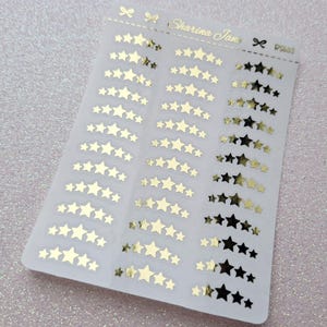 Foil Clear Star Divider Planner Aufkleber, Sternenbanner, Klarsichtfolie Divider Overlays, Dekorative Folie Stern Celestial Aufkleber, RS683
