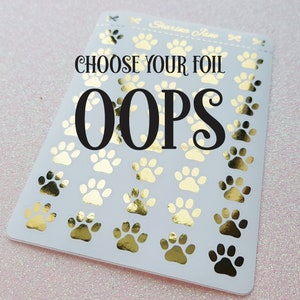 Stickers planificateur d'icônes avec empreinte de pattes, autocollants chien et chat, chiot et chaton, tracker de soins pour animaux de compagnie, autocollant animal, RS097 imparfait