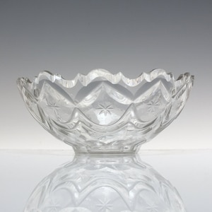 Anglo Irish Cut Oval Glass Serving Bowl c1820