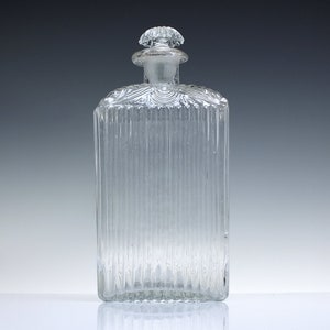 19th Century Pillar Moulded Glass Spirit Decanter c1830