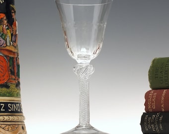 18世紀のノップ付きエアツイストワイングラス（1750年頃） - Etsy 日本
