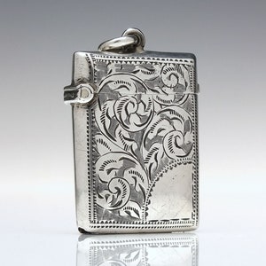 Antique Silver Vesta Case from Chester c1900