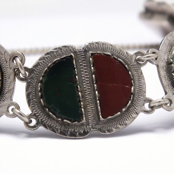 Solid Silver and Scottish Agate Bracelet Glasgow … - image 3