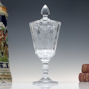 Limited Addition Engraved Villeroy & Boch 250 Year Commemorative Glass Goblet and Cover 1998