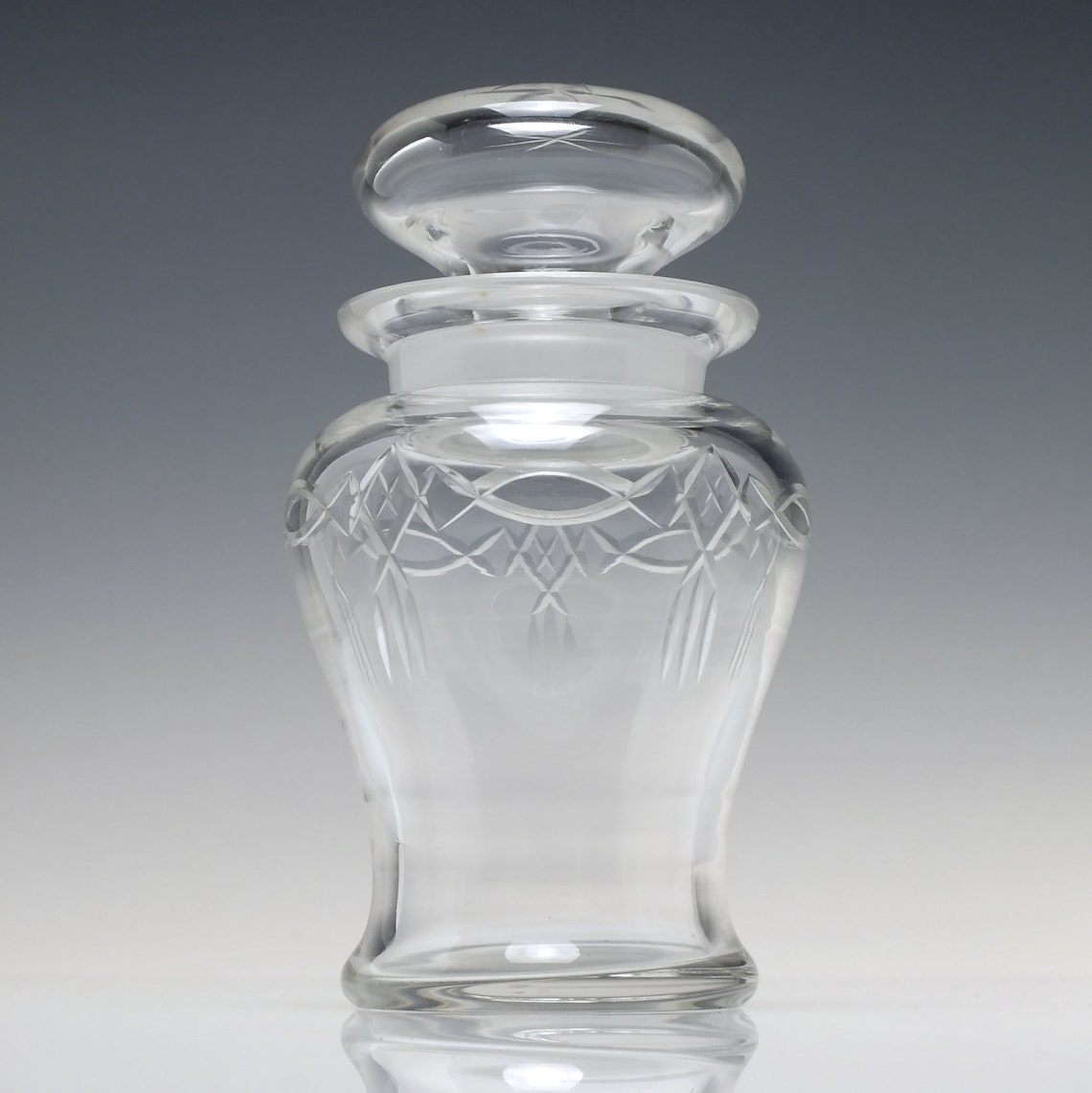 Antique Edwardian Cut Glass Pickle Jar c1910 Etsy