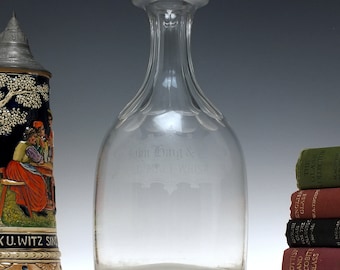 Magnum Scottish "John Haig"  Whisky Glass Carafe c1890