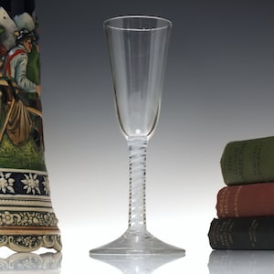 Antique Georgian Opaque Twist Ale Glass c1760