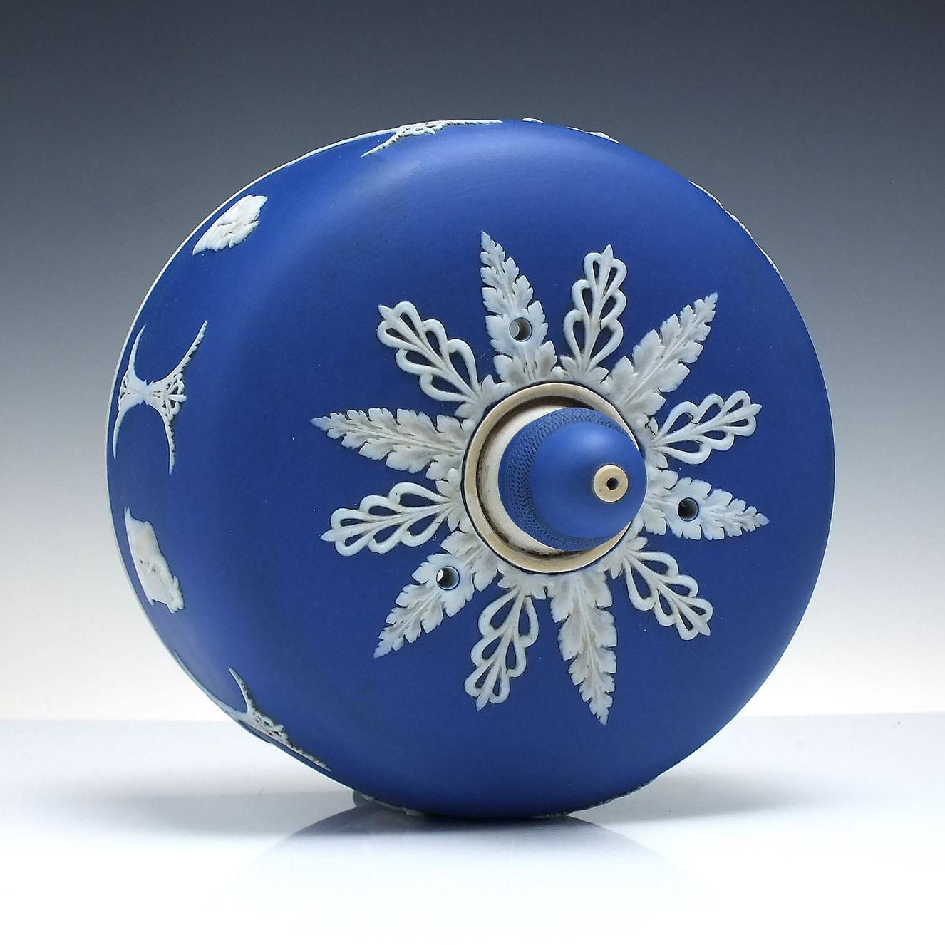 Victorian James Dudson English Blue Jasper Ware Pottery Cheese