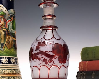 19th Century Bohemian Glass Decanter c1830