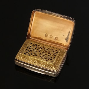 Rare Georgian Silver Vinaigrette by John Bettridge Birmingham 1828