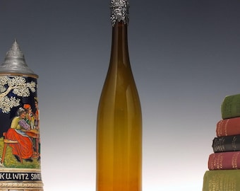 Antique 19th Century Amber Glass Serving Bottle or Decanter c1860
