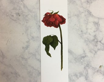 オレンジローズブックマーク | 花柄ブックマーク | 花ブックマーク | ローズブックマーク | 紙ブックマーク | ドライローズブックマーク | 読者へのギフト