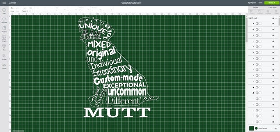 Download Cute Mutt Word Art Dog Svg File That Works With Cricut Etsy SVG, PNG, EPS, DXF File