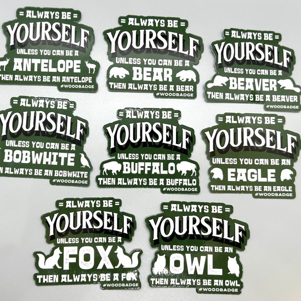 Wood Badge Critter Etsy