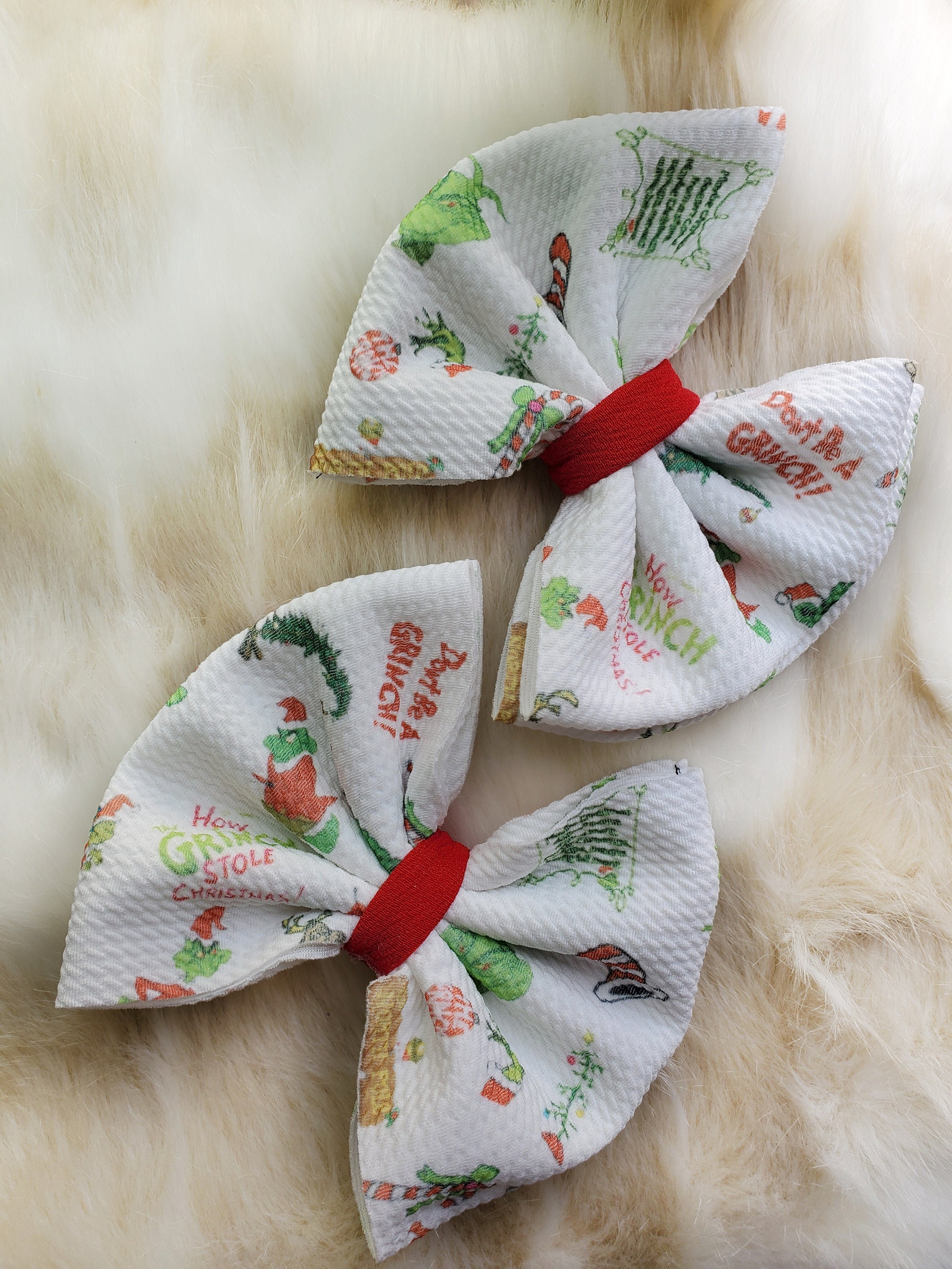 Grinch Christmas headband bowcolor is a little off in photo | Etsy