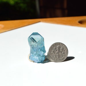 Aqua Aura Quartz Crystal L 28mm W 14mm Depth 7mm with Bridge Crystal and more