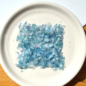 Aqua Aura Quartz Fairy and Sprinkle Size Crystals 1 lot 20 grams