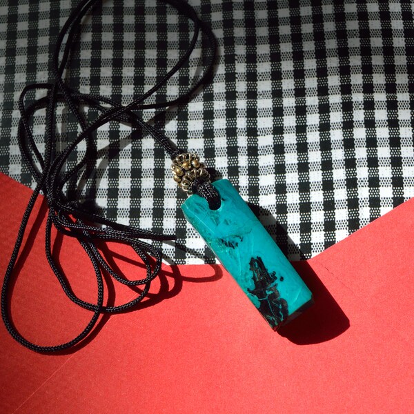 •AEON• arizona chrysocolla + silver necklace (18
