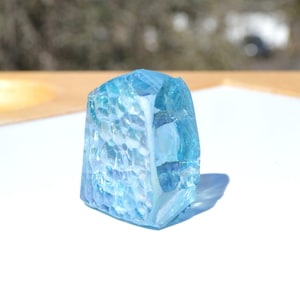 Aqua Aura Quartz Crystal Chunk L 32mm W 24-29mm Depth 17mm