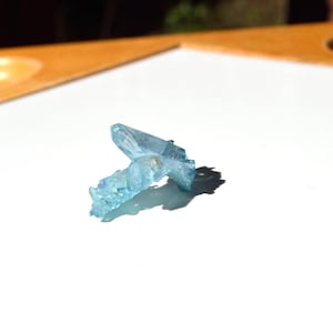 Aqua Aura Quartz Cluster L 30mm W 20mm H up to 15mm