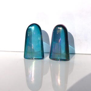Aqua Aura Quartz, Polished Crystal Pair