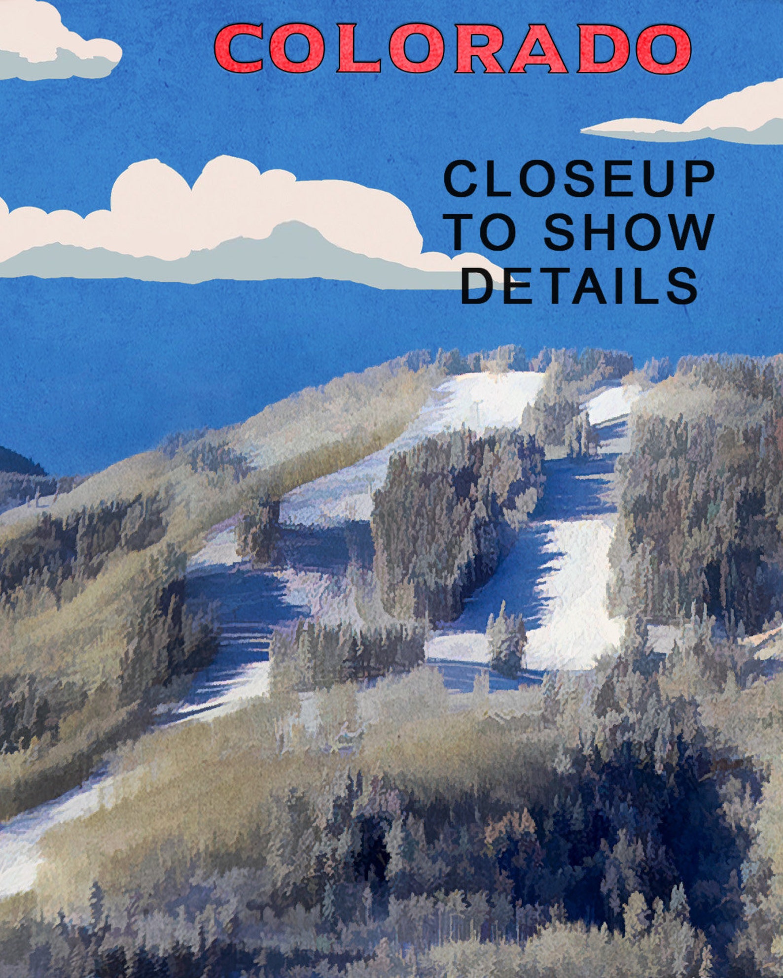 Beaver Creek Ski Poster Colorado Print Skiing Poster Etsy