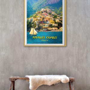 Amalfi Coast Print, Positano Poster, Italy Print, Amalfi Coast Poster, Italy Poster Vintage Travel Wall Art (#st1v-vp0145) Bild 3