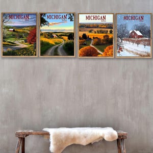 Michigan Seasonal Wall Art - Farm and Rural Landscape Prints (#st4-vp0765) image 6