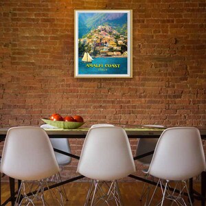 Amalfi Coast Print, Positano Poster, Italy Print, Amalfi Coast Poster, Italy Poster Vintage Travel Wall Art (#st1v-vp0145) Bild 4