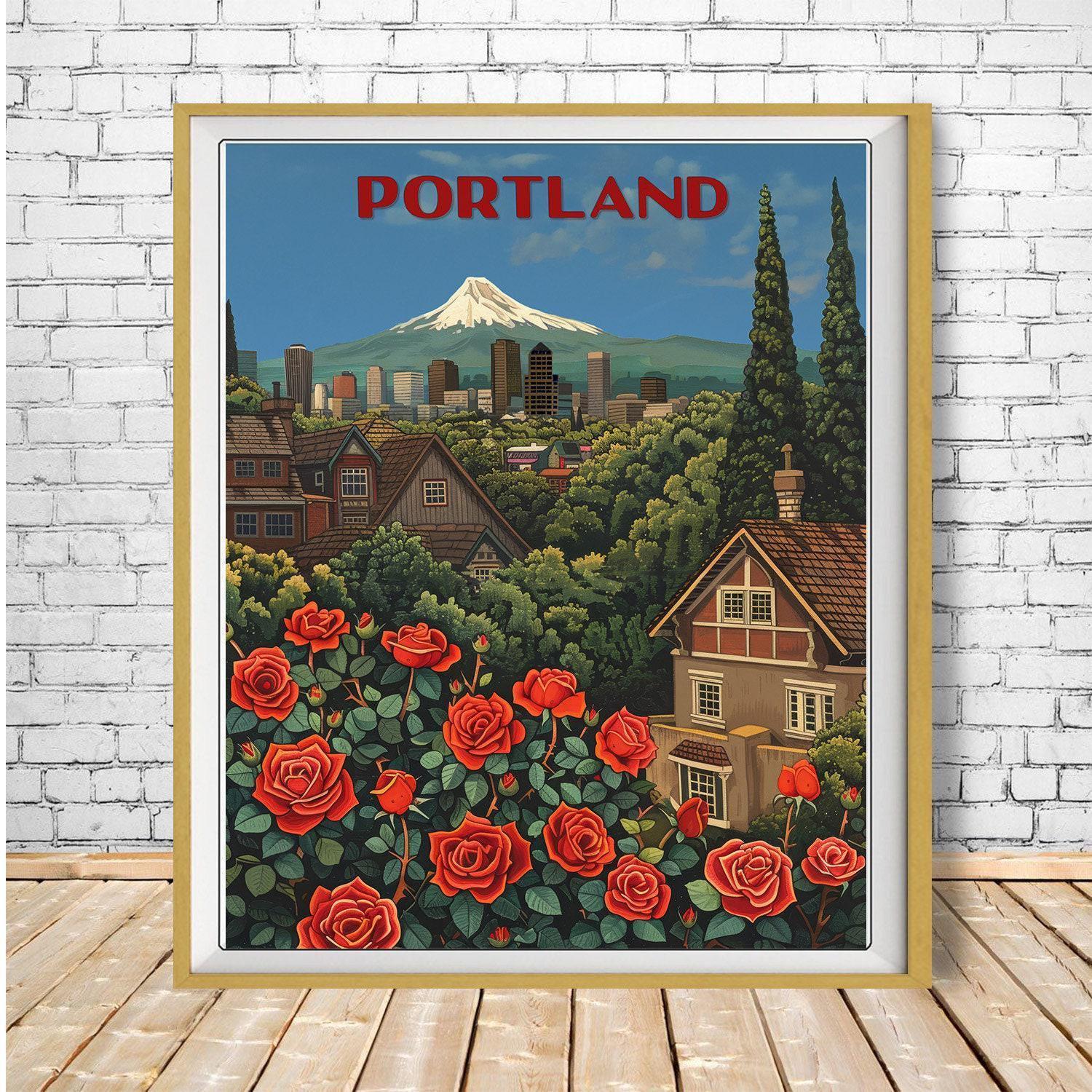 Portland Poster, Portland Oregon Print, Portland Art, Oregon Poster ...