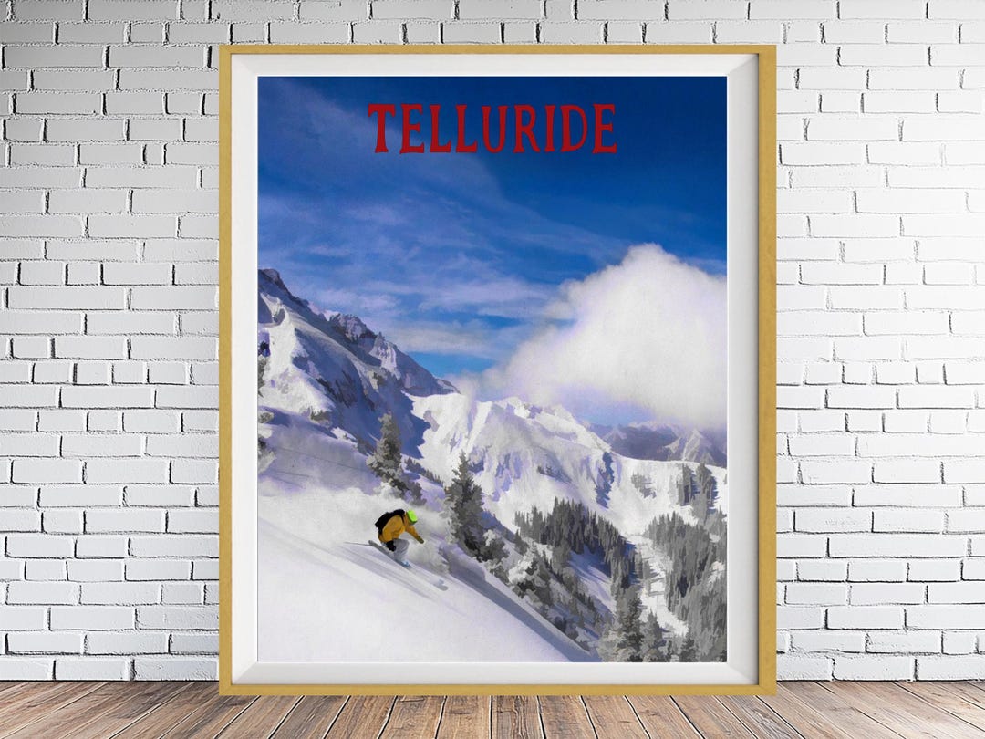 Telluride Poster, Colorado Print, Telluride Print, Skiing Poster ...