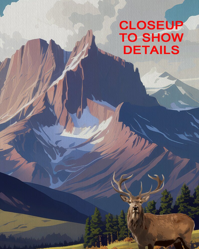 Rocky Mountain National Park Print, Longs Peak Poster, Colorado Art