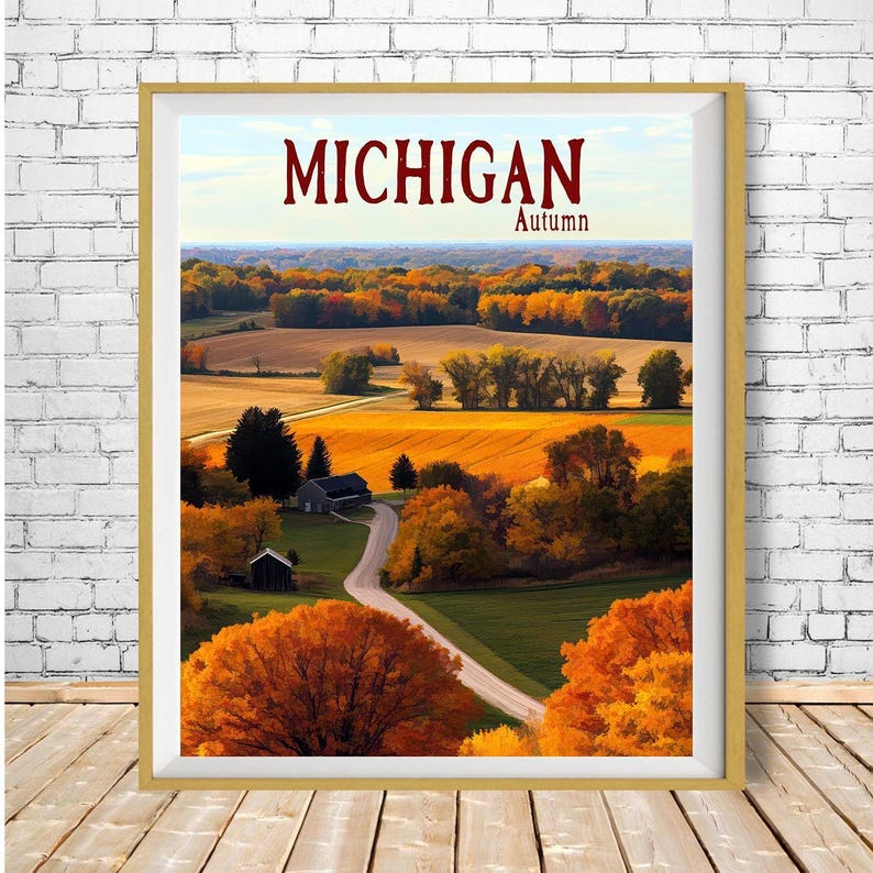 Michigan Seasonal Wall Art - Farm and Rural Landscape Prints (#st4-vp0765) image 4