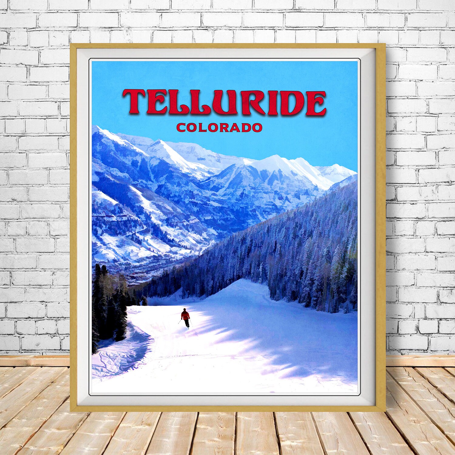 Telluride Poster Telluride Print Skiing Poster Colorado - Etsy