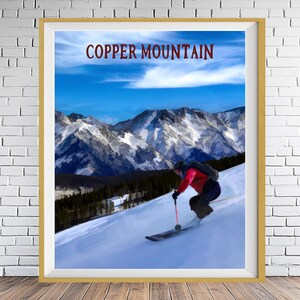Copper Mountain Poster, Colorado Print, Denver Decor Ski Print, Skiing Poster, Colorado Ski Poster, Wall Art Scenic Print bundle-v #vp1239