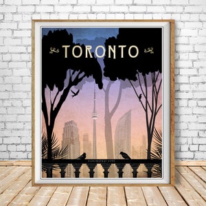 Toronto Poster, Toronto Print, Canada Art, Toronto Decor, City Skyline, Toronto Art, Wall Art, Home Decor st1 #vp137