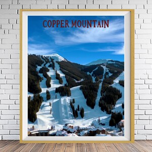 Copper Mountain Poster, Colorado Print, Denver Decor Ski Print, Skiing Poster, Colorado Ski Poster, Wall Art Scenic Print bundle-v #vp1236