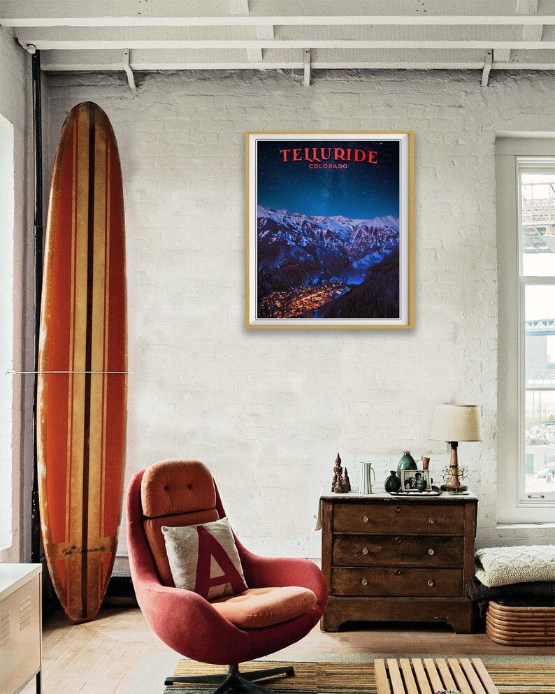 Telluride Poster, Telluride Print, Colorado Print, Night Poster ...