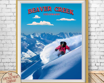 Beaver Creek Ski Poster, Colorado Print, Skiing Poster, Colorado Decor, Colorado Poster, Wall Art st1 #vp362