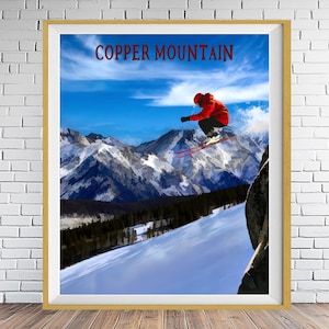 Copper Mountain Poster, Colorado Print, Denver Decor Ski Print, Skiing Poster, Colorado Ski Poster, Wall Art Scenic Print bundle-v #vp1241