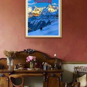 Telluride Poster, Telluride Print, Colorado Print, Skiing Poster ...