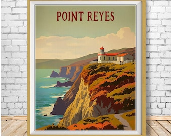 Point Reyes Poster, Lighthouse Print, California Coast Print, Point Reyes Lighthouse Poster, San Francisco Travel (#st1v-vp0476)