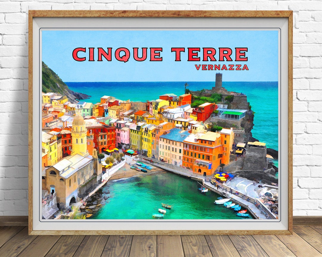 Cinque Terre Print, Vernazza Poster, Italy Print, Cinque Terre Poster ...